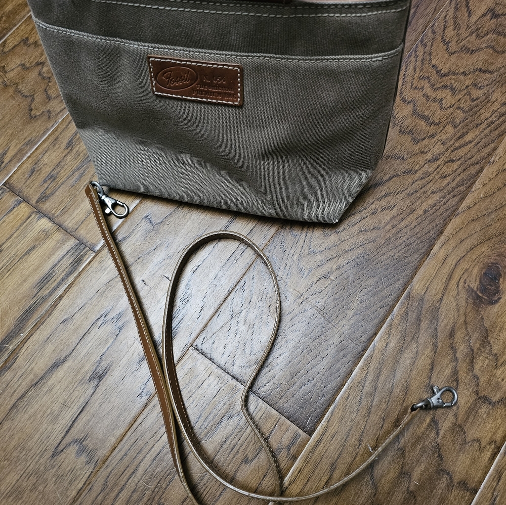 Fossil purse canvas and leather - Picture 4 of 6
